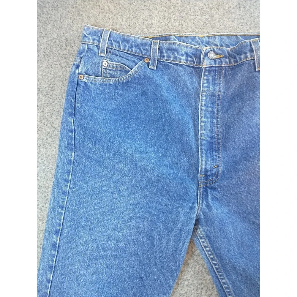 Levis 517 Orange Tab Mens 42x29 Medium Wash Blue Bootcut Jeans Vintage Made USA